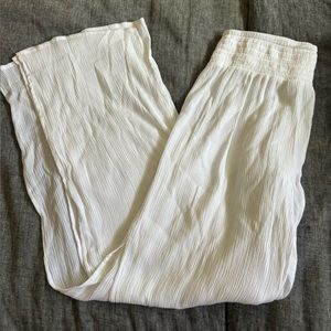 White linen pants